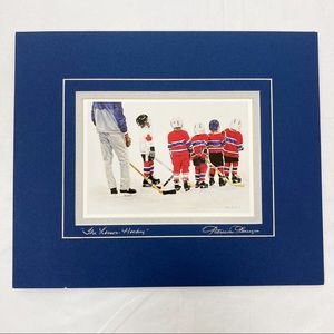 Vintage style art print hockey sports Canadiana